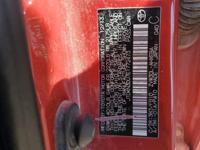 2014 TOYOTA PRIUS - JTDKN3DU7E1772473