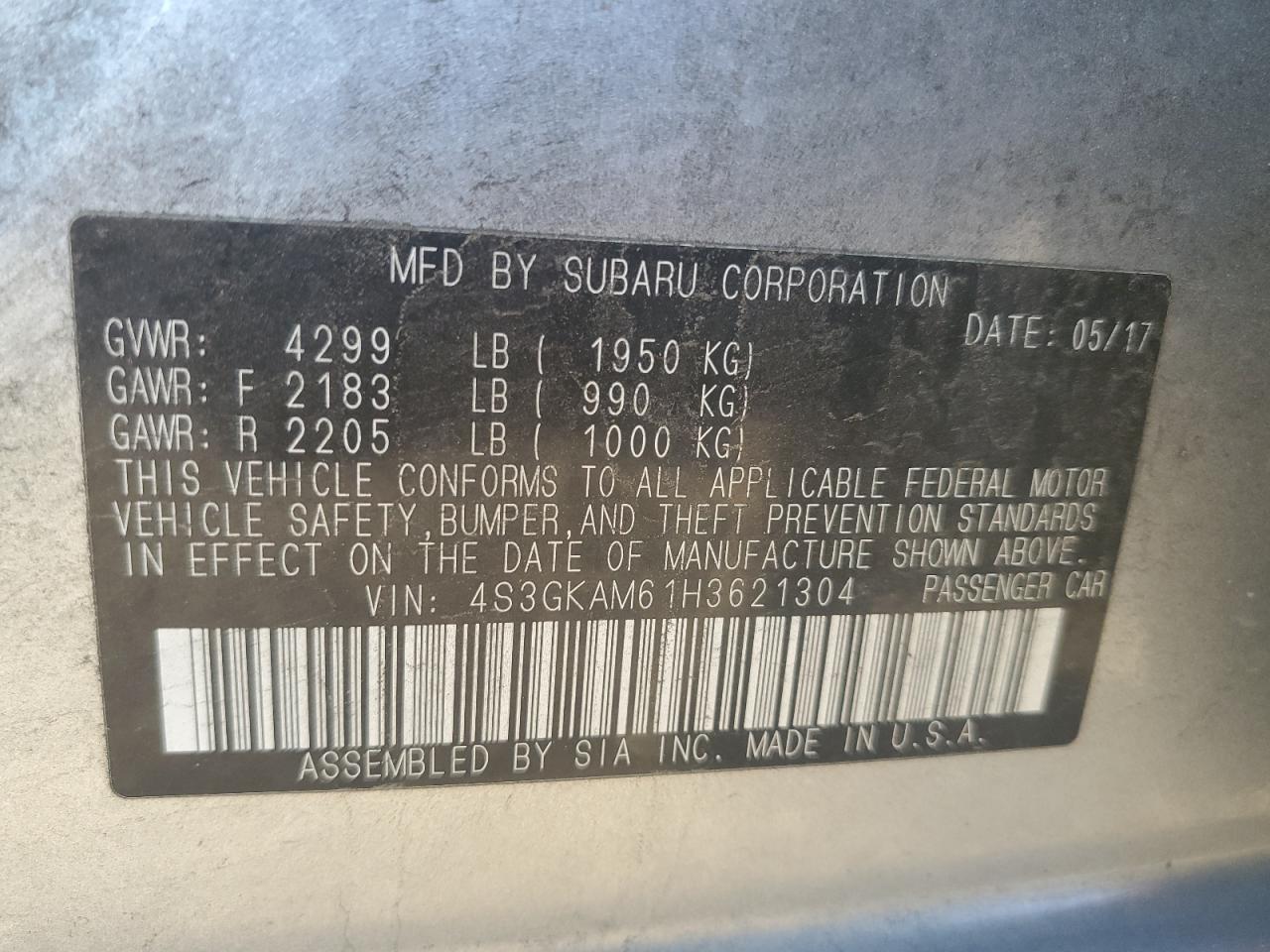 SUBARU IMPREZA SPORT