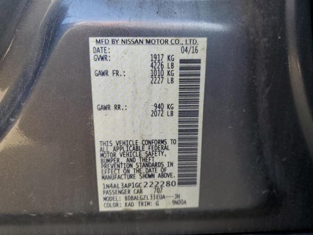 2016 NISSAN ALTIMA 2.5 1N4AL3AP1GC222280