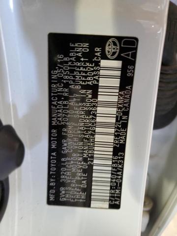 2016 TOYOTA COROLLA 2T1BURHE7GC673630