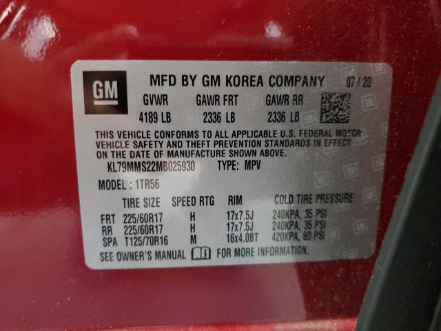 2021 CHEVROLET TRAILBLAZE #3291249010