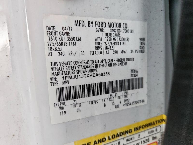 2017 FORD EXPEDITION - 1FMJU1JTXHEA68338