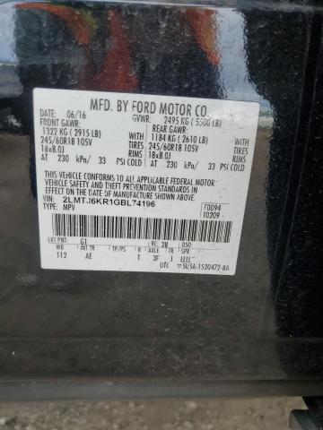 2016 LINCOLN MKX SELECT 2LMTJ6KR1GBL74196