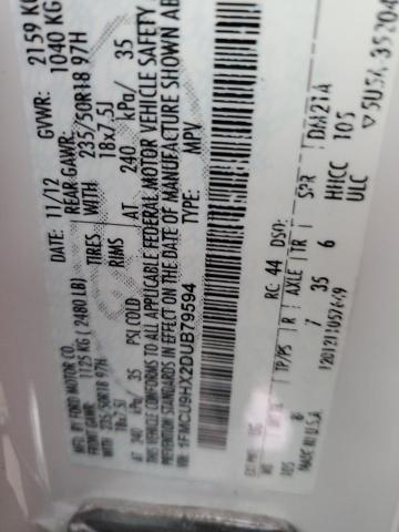 2013 FORD ESCAPE SEL - 1FMCU9HX2DUB79594