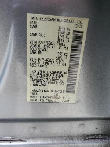 2011 NISSAN UK - 1N6BA0EC6BN306423