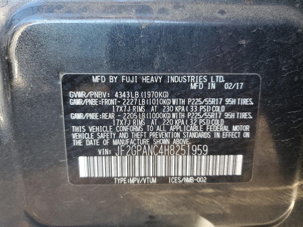 SUBARU CROSSTREK LIMITED