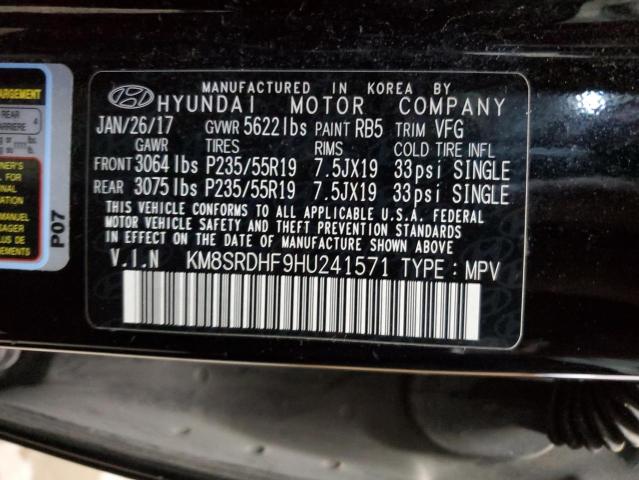 2017 HYUNDAI SANTA FE S KM8SRDHF9HU241571