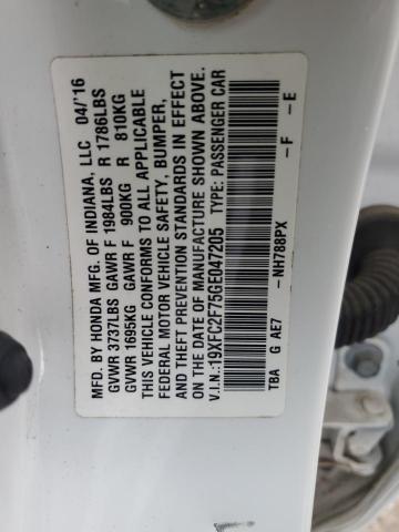 2016 HONDA CIVIC EX - 19XFC2F75GE047205