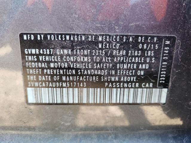 2015 VOLKSWAGEN GOLF SPORT 3VWCA7AU9FM517143