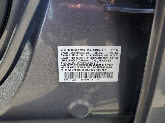 2015 HONDA PILOT SE - 5FNYF3H3XFB004486