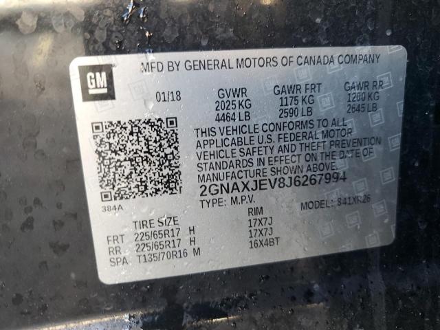 2018 CHEVROLET EQUINOX LT - 2GNAXJEV8J6267994