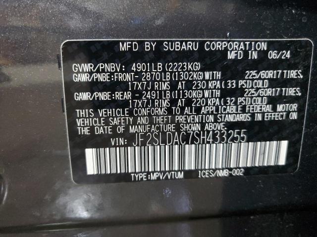 2025 SUBARU FORESTER - JF2SLDAC7SH433255
