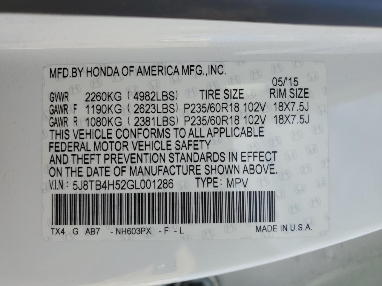 ACURA RDX TECHNOLOGY