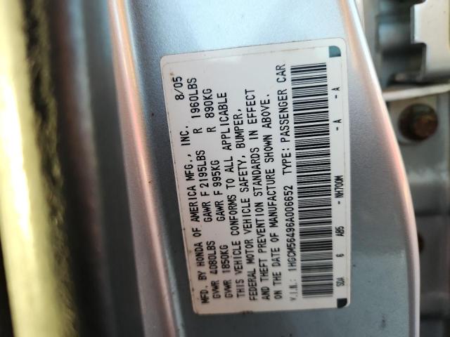 2006 HONDA ACCORD LX #3292365277