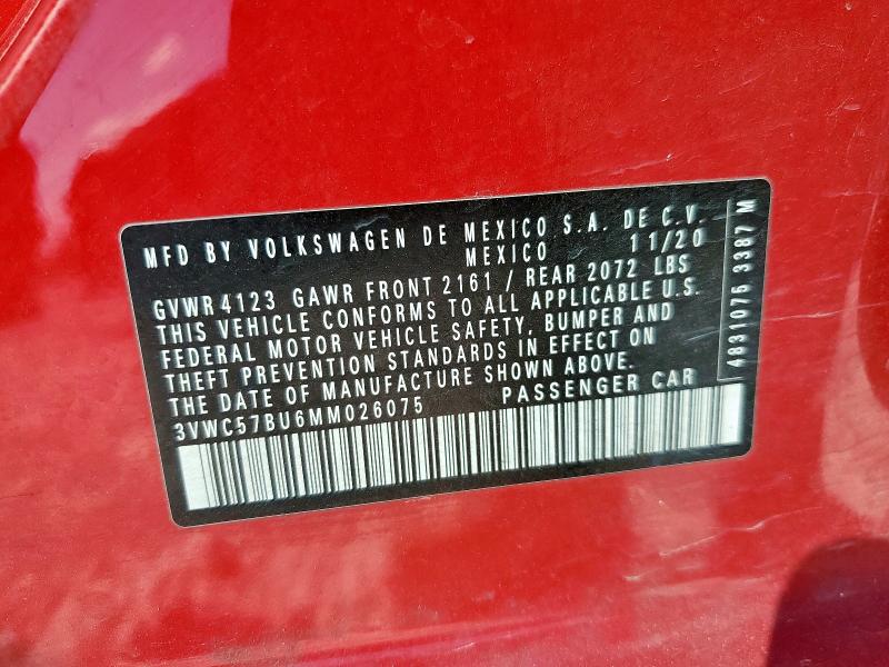 2021 VOLKSWAGEN JETTA S 3VWC57BU6MM026075