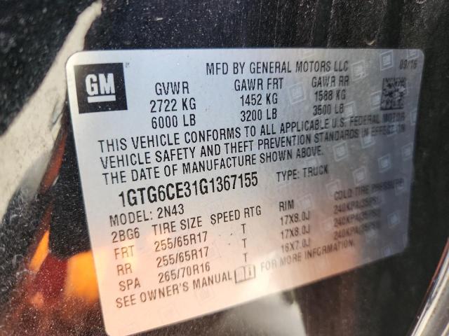 2016 GMC CANYON SLE - 1GTG6CE31G1367155