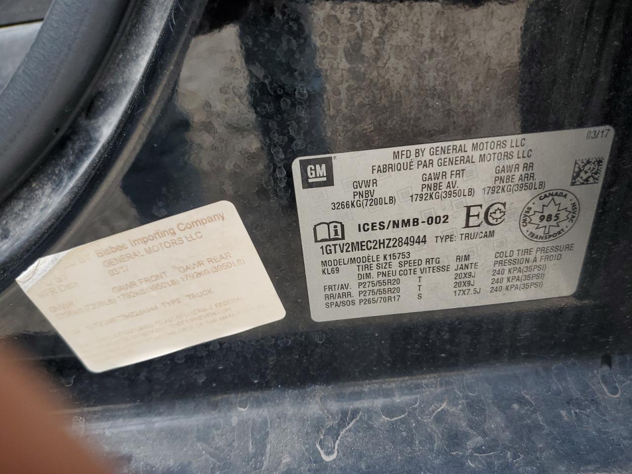 GMC SIERRA 1500 K1500 SLE