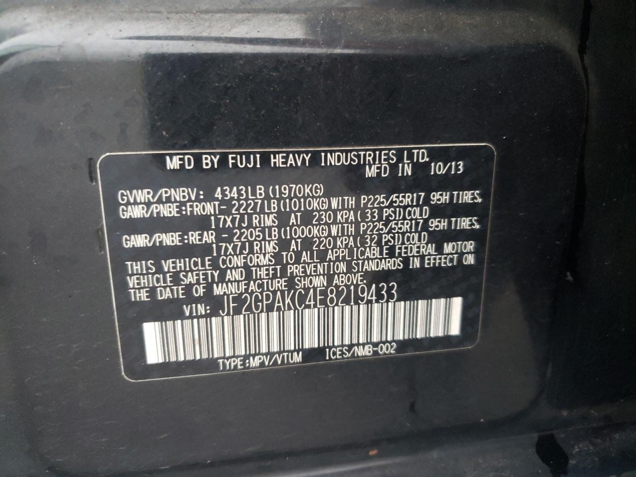 SUBARU XV 2.0 LIMITED