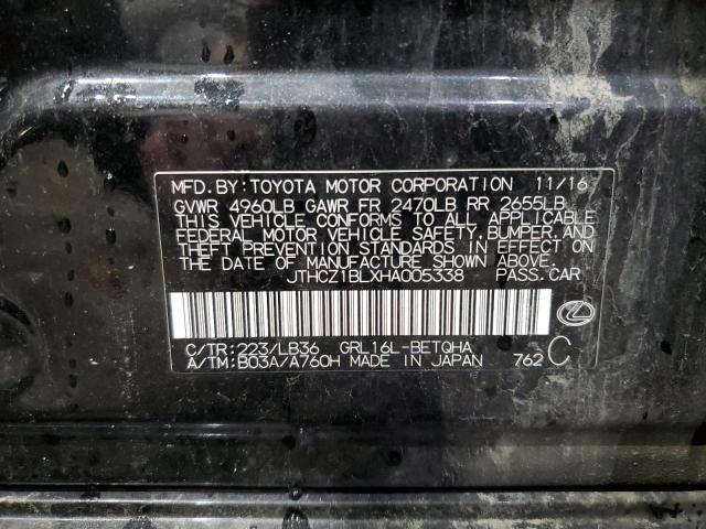 2017 LEXUS GS 350 BAS JTHCZ1BLXHA005338