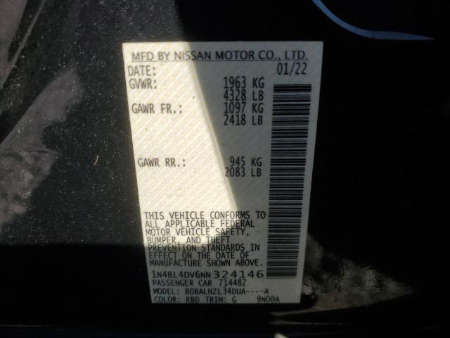 2022 NISSAN ALTIMA SV - 1N4BL4DV6NN324146