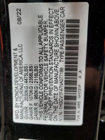 2022 HONDA ACCORD SPORT SE - 1HGCV1F47NA077188