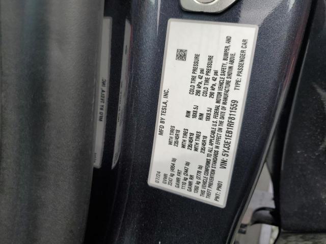 2024 TESLA MODEL 3 - 5YJ3E1EB1RF811559