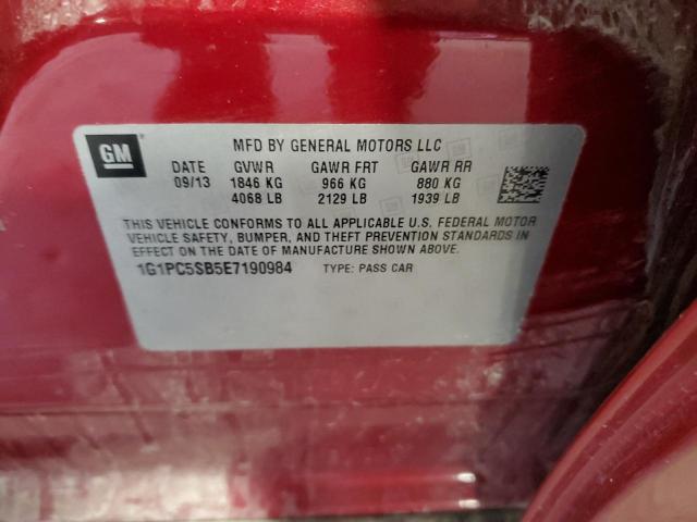 2014 CHEVROLET CRUZE LT - 1G1PC5SB5E7190984