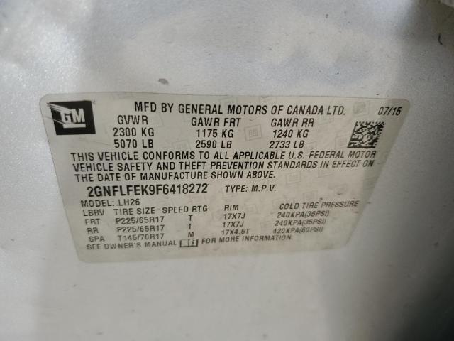 2015 CHEVROLET EQUINOX LT 2GNFLFEK9F6418272