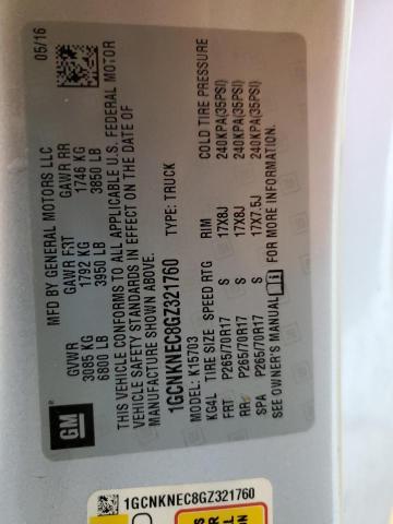 2016 CHEVROLET SILVERADO - 1GCNKNEC8GZ321760