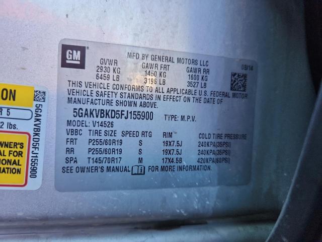 2015 BUICK ENCLAVE 5GAKVBKD5FJ155900