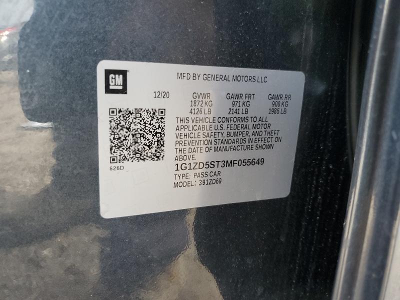 2021 CHEVROLET MALIBU LT #3297340800