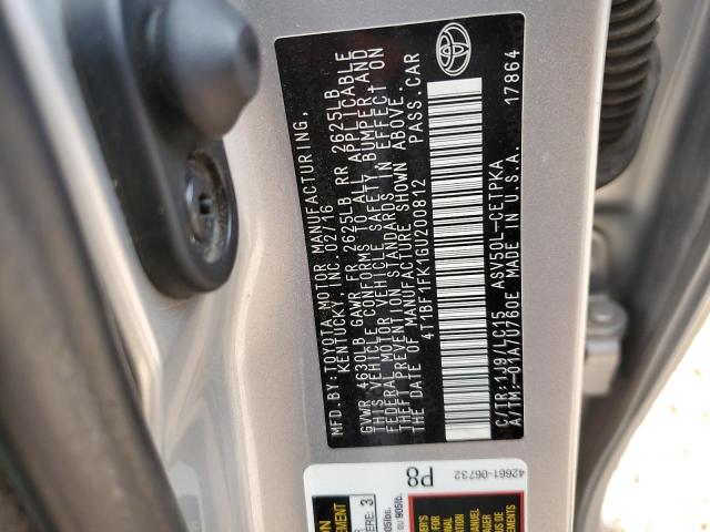 2016 TOYOTA CAMRY LE 4T1BF1FK1GU200812