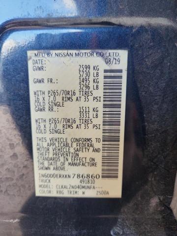 2019 NISSAN FRONTIER S 1N6DD0ERXKN786860