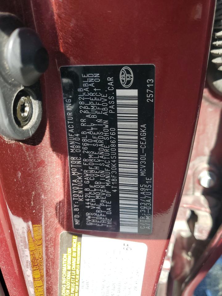 Lot #3262046494 2005 TOYOTA CAMRY LE