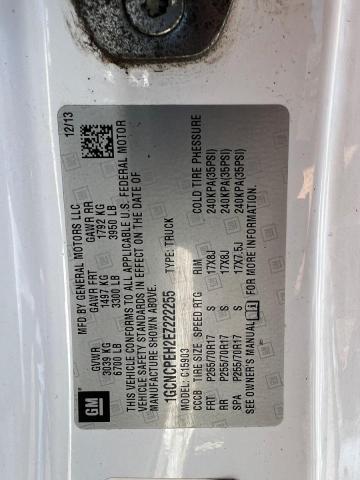 2014 CHEVROLET SILVERADO - 1GCNCPEH2EZ222255