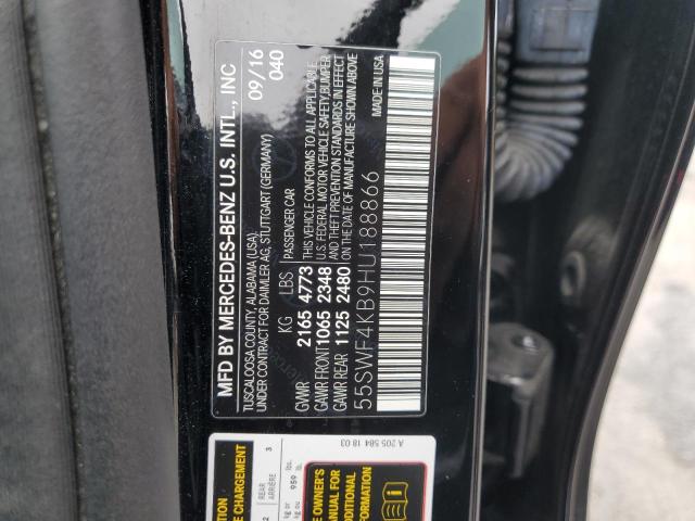 2017 MERCEDES-BENZ C 300 4MAT - 55SWF4KB9HU188866