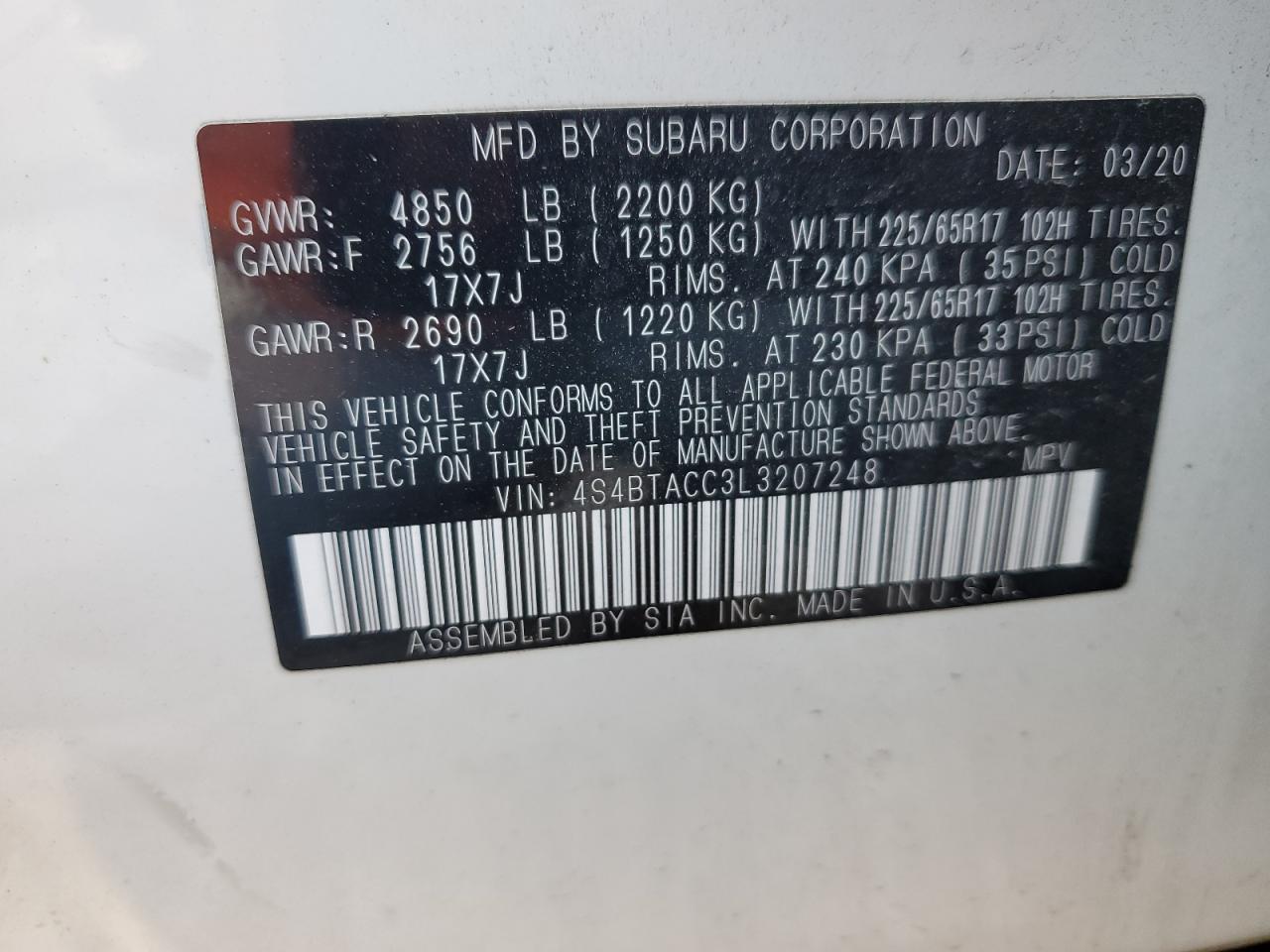 SUBARU OUTBACK PREMIUM