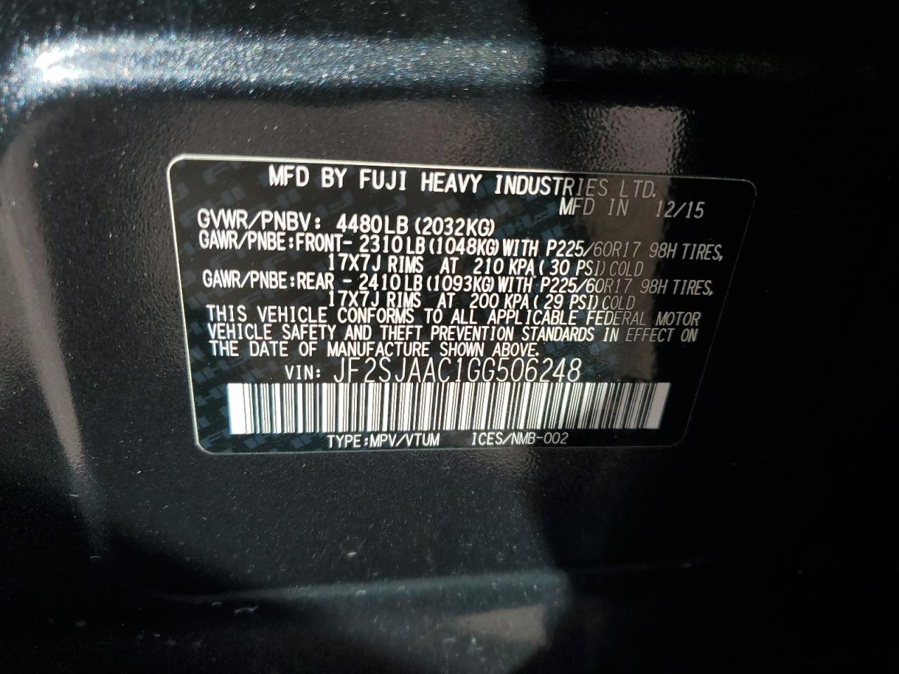 SUBARU FORESTER 2.5I