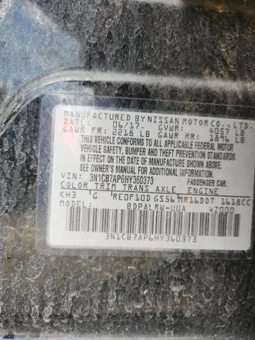 2017 NISSAN SENTRA SR 3N1CB7AP6HY360373