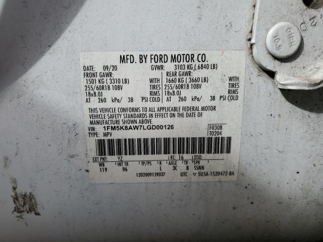2020 FORD EXPLORER P - 1FM5K8AW7LGD00126