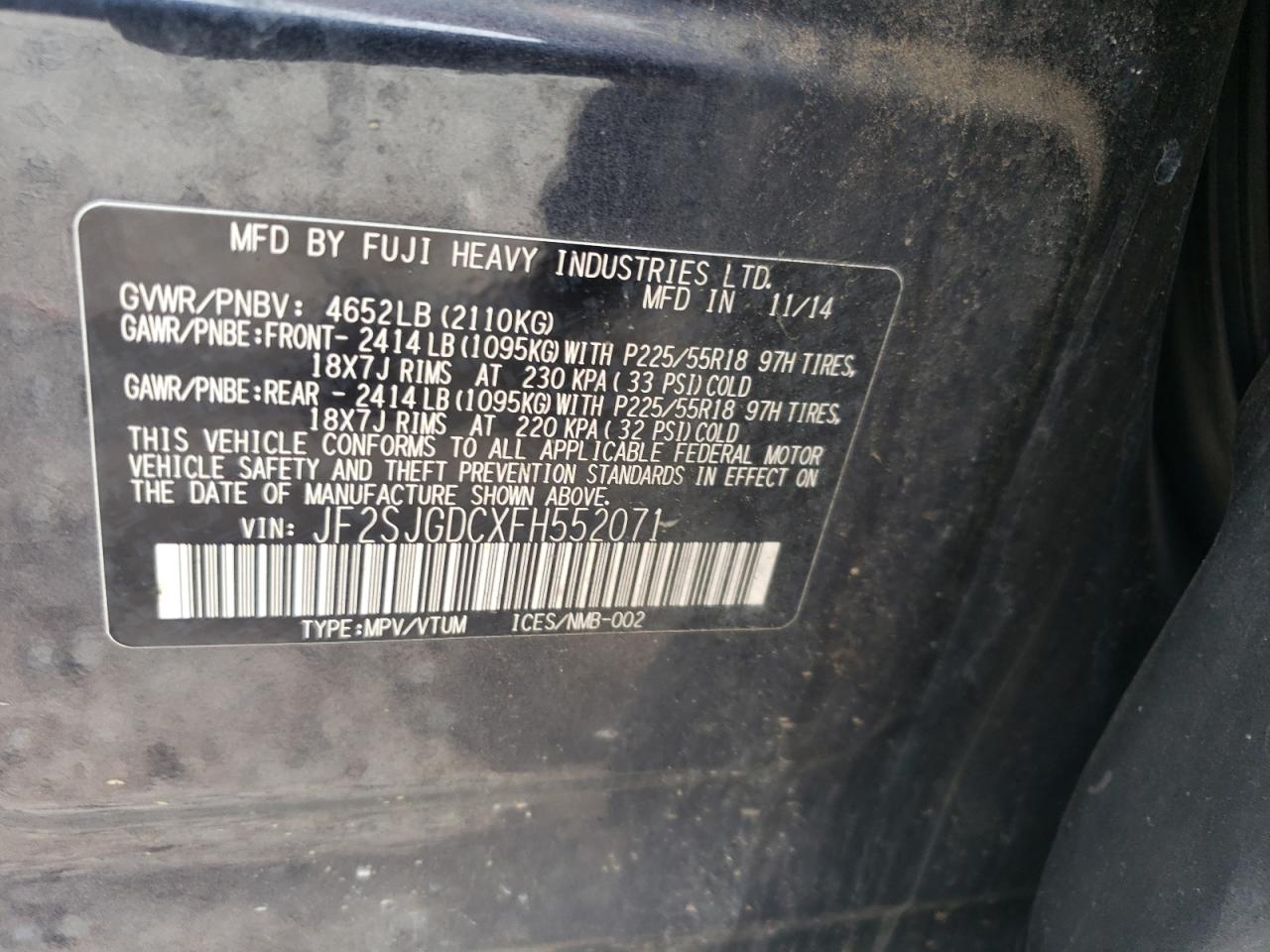 SUBARU FORESTER 2.0XT PREMIUM