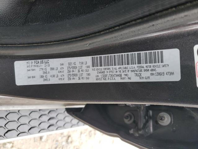 2019 RAM 1500 LARAM - 1C6SRFJT2KN734498