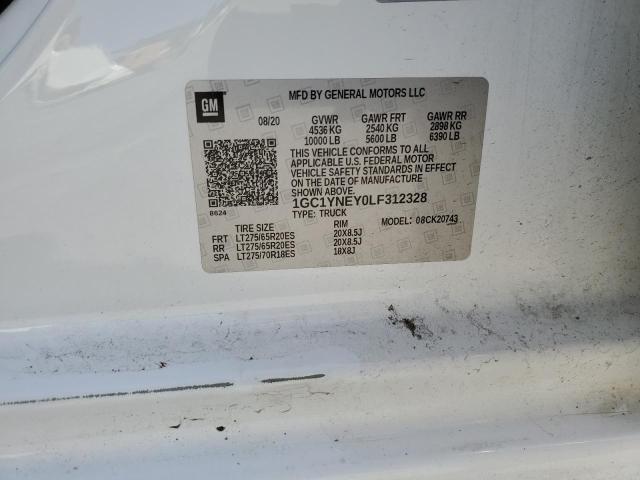 2020 CHEVROLET SILVERADO - 1GC1YNEY0LF312328