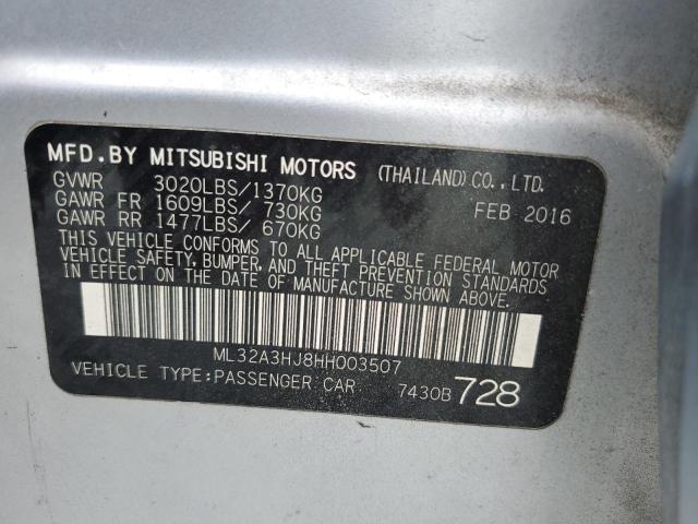 2017 MITSUBISHI MIRAGE ES - ML32A3HJ8HH003507