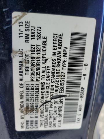 2014 HONDA ODYSSEY TO - 5FNRL5H91EB055127