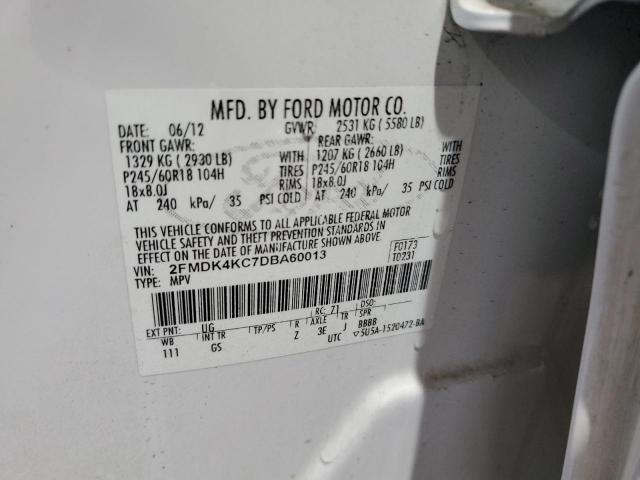 2013 FORD EDGE LIMITED - 2FMDK4KC7DBA60013