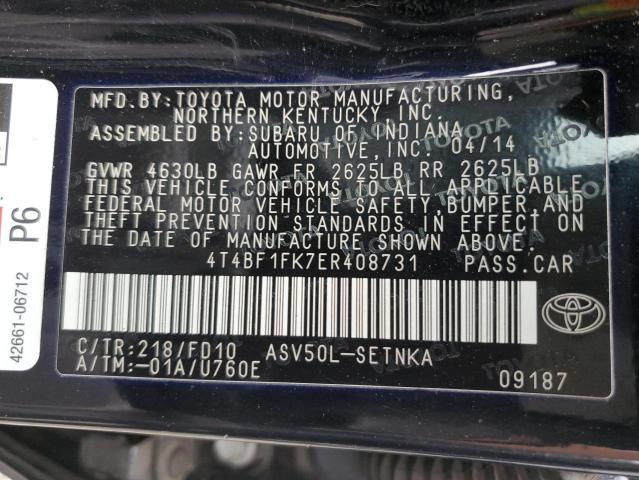 2014 TOYOTA CAMRY L - 4T4BF1FK7ER408731
