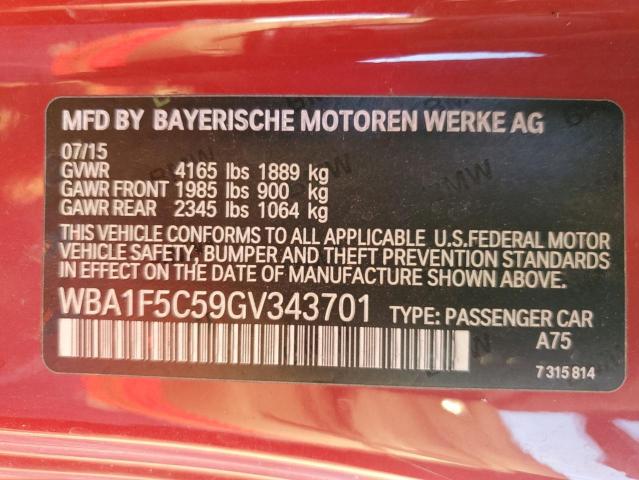 2016 BMW 228 I WBA1F5C59GV343701