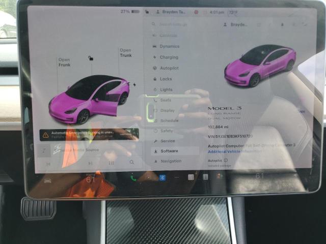 2019 TESLA MODEL 3 - 5YJ3E1EB3KF510720