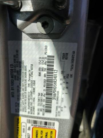 2017 FORD FUSION SE 3FA6P0HD5HR240112